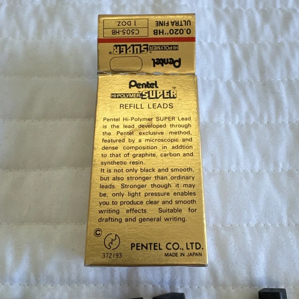 Vintage Pentel Hi-Polymer Super Refill Leads Lot 0.3mm 0.5mm 0.9mm HB H B 2H